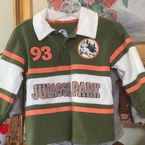 Jurassic Park Toddler Boy Long Sleeve Polo Shirt, Sizes 18 Months